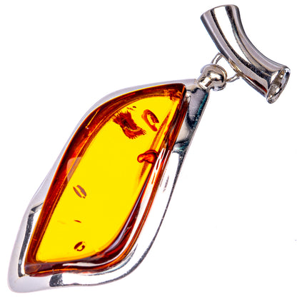 Ana Silver Co Baltic Amber Pendant 1 7/8" (925 Sterlnig Silver)
