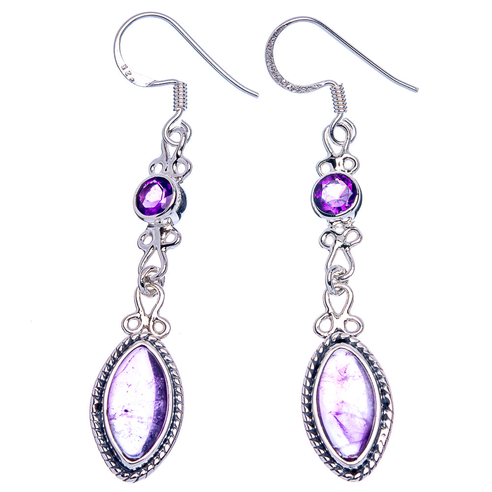 Premium Amethyst Earrings 2 1/4" (925 Sterling Silver) E1198