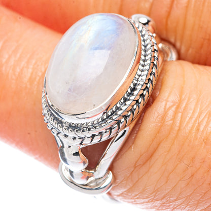 Premium Rainbow Moonstone 925 Sterling Silver Ring Size 7 (925 Sterling Silver) R2704