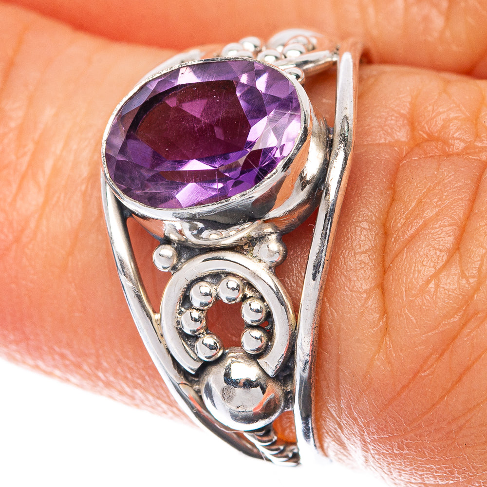 Faceted Amethyst Dainty Ring Size 6.25 (925 Sterling Silver) R145040