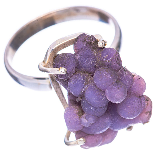 Rare Grape Chalcedony Agate Ring Size 9 (925 Sterling Silver) R1631
