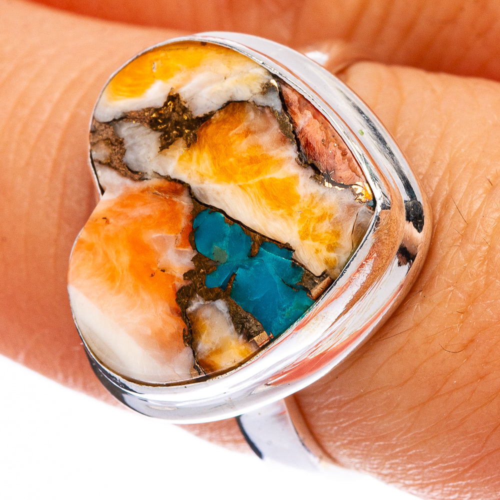 Spiny Oyster Turquoise Ring Size 7.5 (925 Sterling Silver) R146269