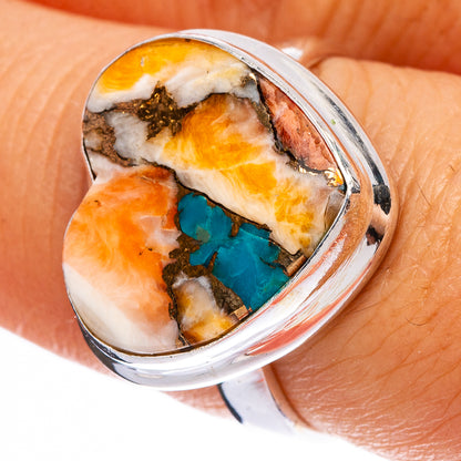 Spiny Oyster Turquoise Ring Size 7.5 (925 Sterling Silver) R146269