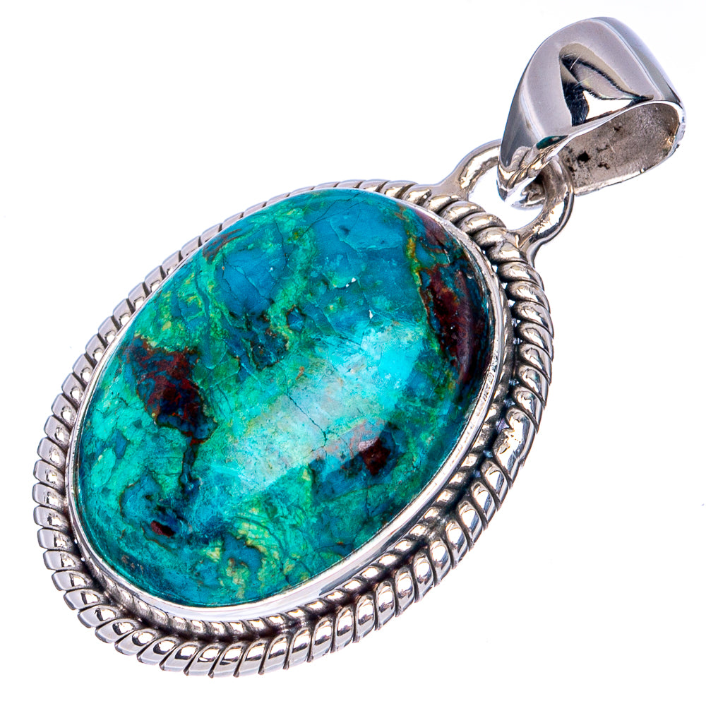 Shattuckite Pendant 1 3/8" (925 Sterling Silver) P41346