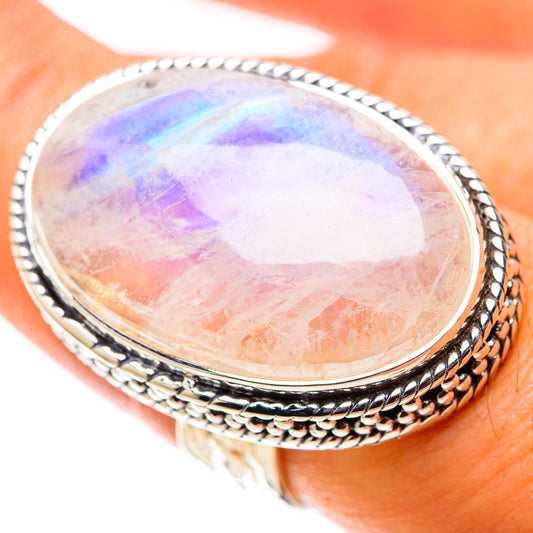 Signature Large Rainbow Moonstone Ring Size 7 (925 Sterling Silver) RING138135