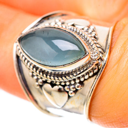 Natural Aquamarine Ring Size 6.5 (925 Sterling Silver) RING139804