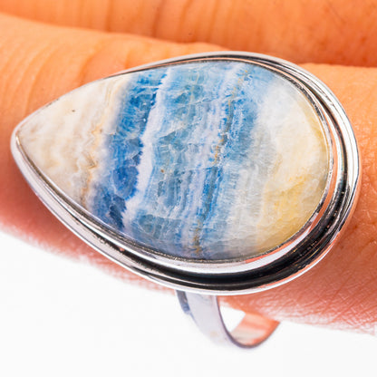 Blue Scheelite Ring Size 11 (925 Sterling Silver) R142146