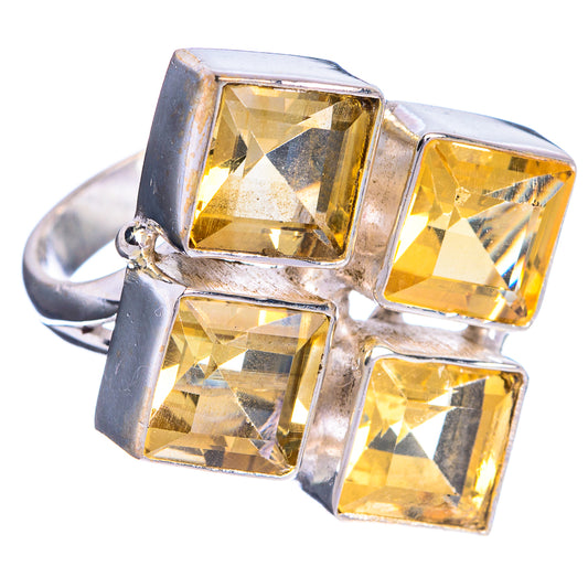 Large Faceted Citrine Ring Size 7.5 (925 Sterling Silver) R144380