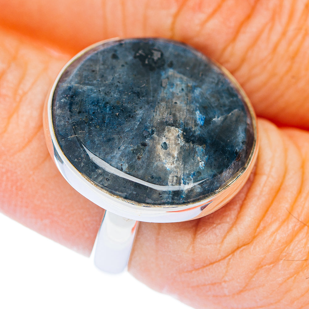 Premium Larvikite Ring Size 7 Adjustable (.925 Sterling Silver)