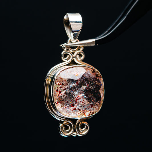 Premium Faceted Lepidocrocite Pendant 1 1/2" (.925 Sterling Silver)