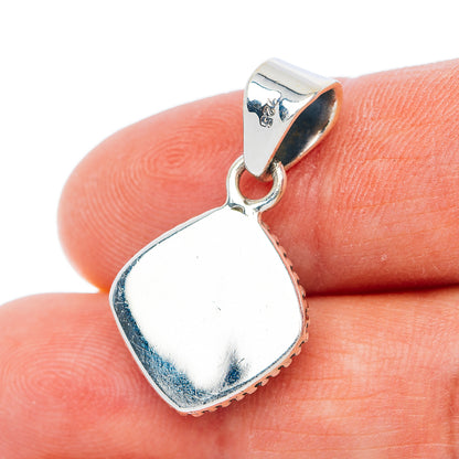 Exclusive Southwestern Style Kingman Turquoise Pendant 1 1/8" (.925 Sterling Silver)