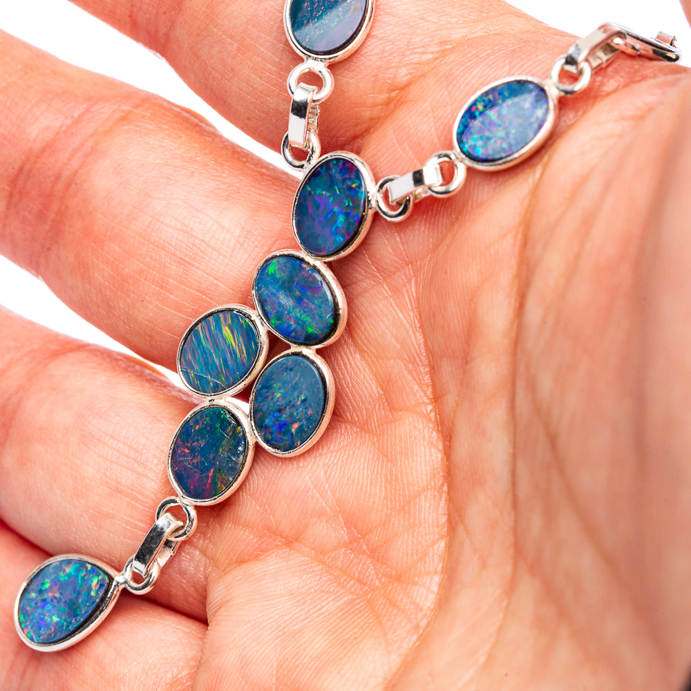 Ana Silver Co Doublet Opal Bracelet 7 To 8" (925 Sterling Silver) (925 Sterling Silver) N90095