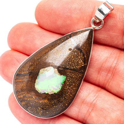 Premium Boulder Opal Pendant 2 1/8" (.925 Sterling Silver)