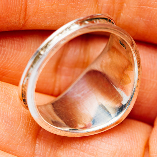 Pink Moonstone Cocktail Ring Size 8.75 (.925 Sterling Silver)