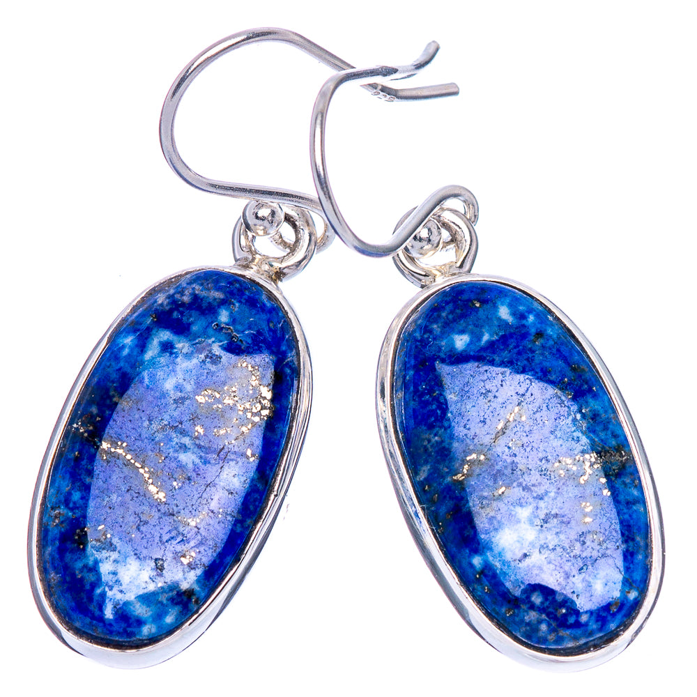 Lapis Lazuli 925 Sterling Silver Earrings 1 3/8" Ana Co E1139