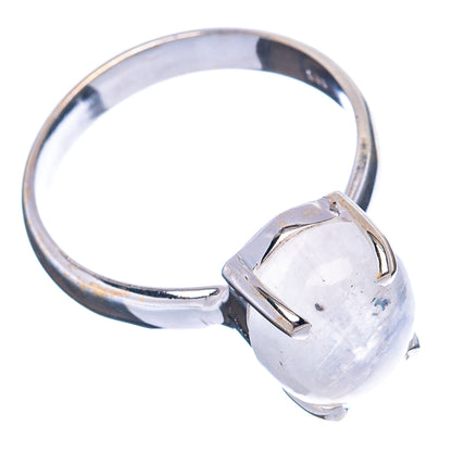 Rainbow Moonstone Ring Size 9 (.925 Sterling Silver)