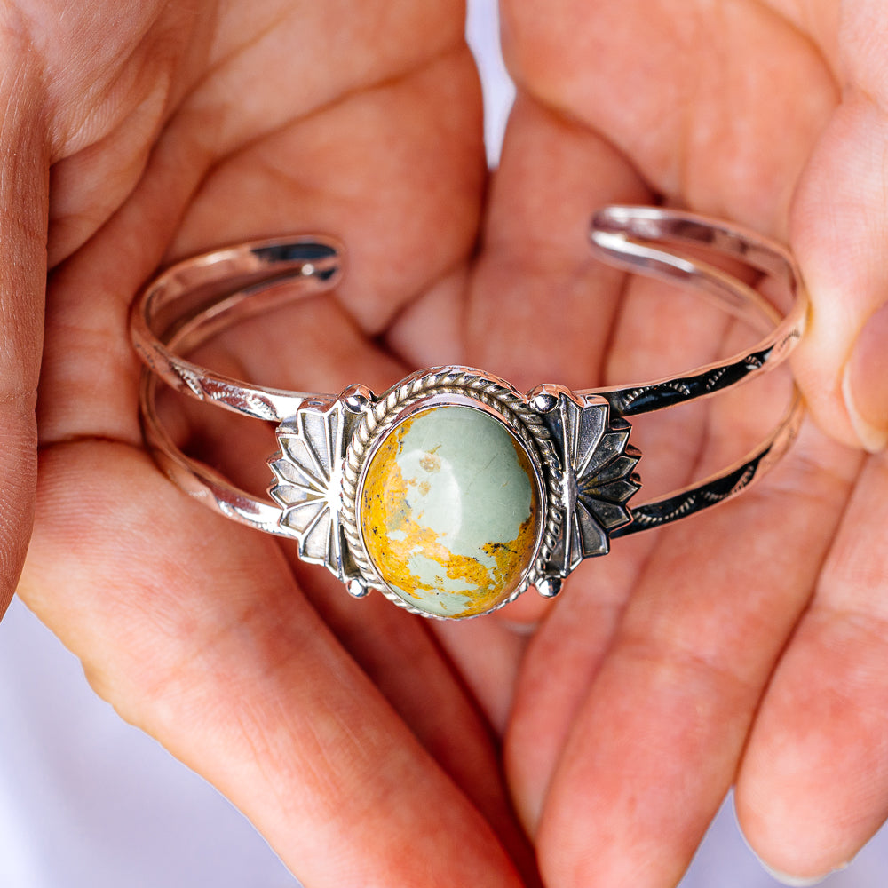 Royston Turquoise Bracelet Adjustable (.925 Sterling Silver)