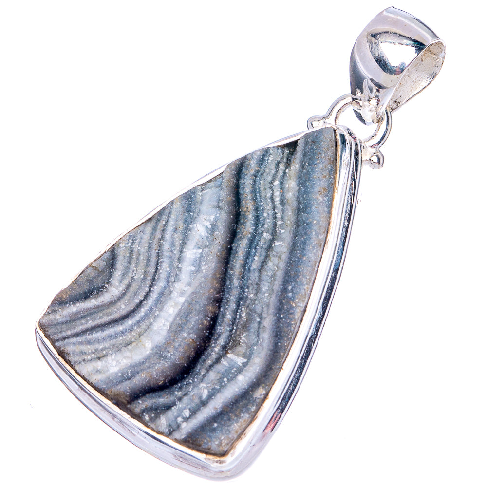 Desert Rose Druzy Pendant 1 5/8" (.925 Sterling Silver)