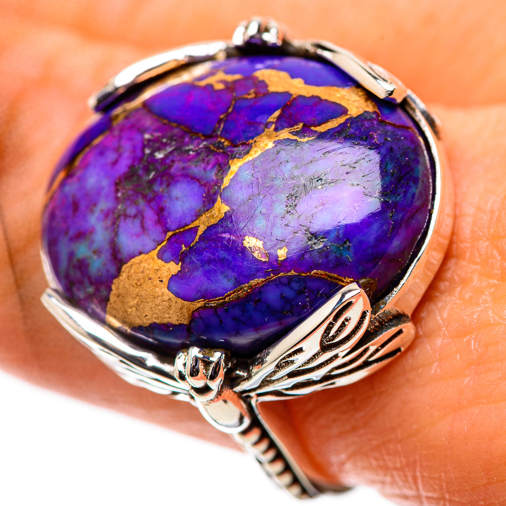 Purple Copper Composite Turquoise 925 Sterling Silver Ring Size 9 (925 Sterling Silver) RING139464