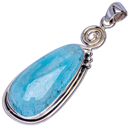 Aquamarine Pendant 2 1/8" (925 Sterling Silver) P41290