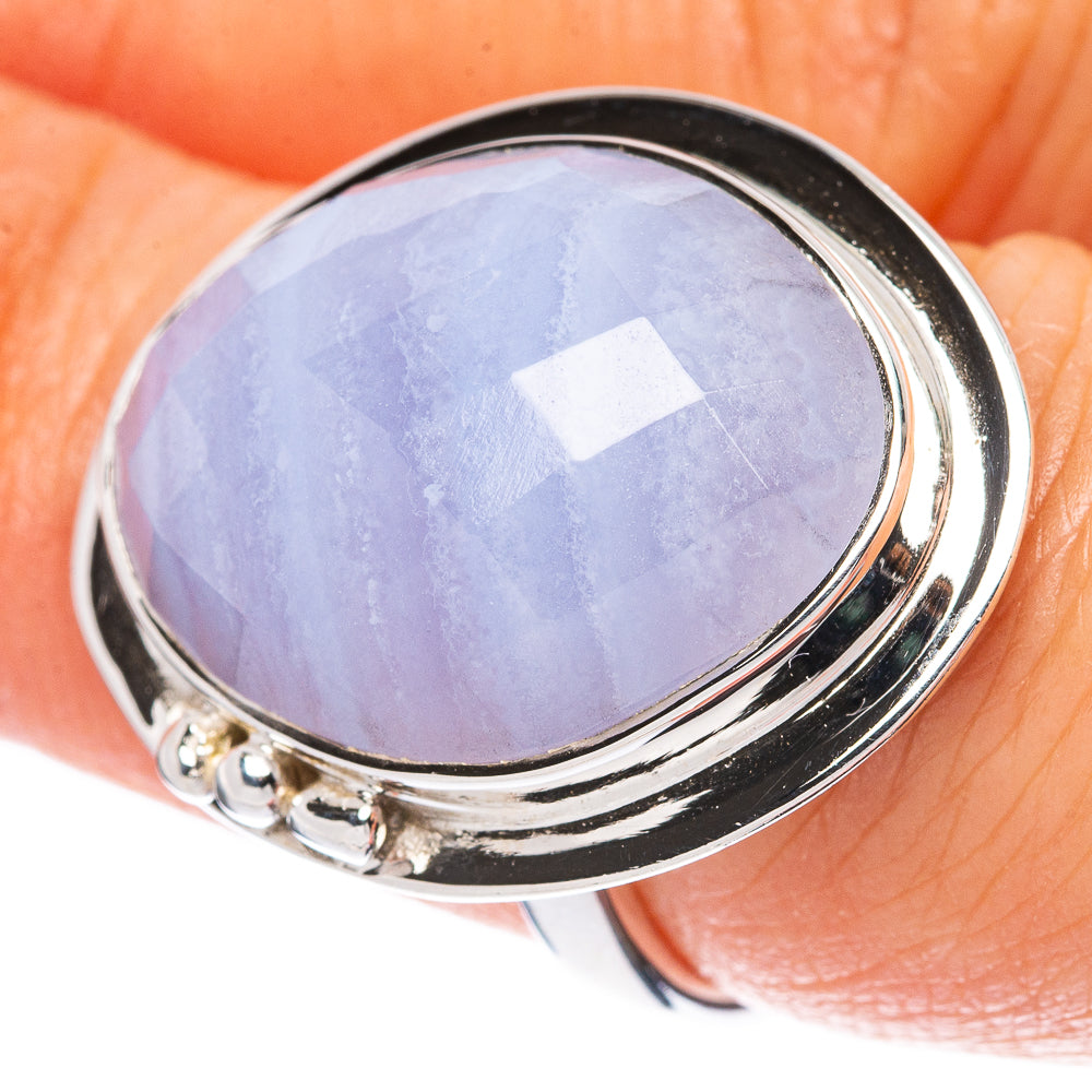 Asc Premium Blue Lace Agate Ring Size 7 (925 Sterling Silver) R3522