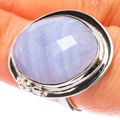 Asc Premium Blue Lace Agate Ring Size 7 (925 Sterling Silver) R3522