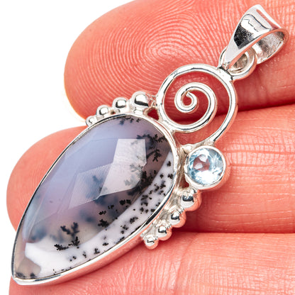 Asc Premium Dendritic Opal Pendant 1 5/8" (925 Sterling Silver) P42283