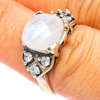 Rainbow Moonstone Ring Size 7 (925 Sterling Silver) R4740