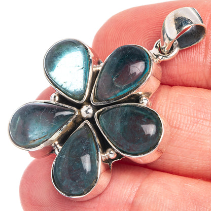 Blue Fluorite Pendant 1 1/2" (925 Sterling Silver) P39791