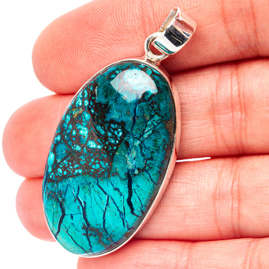 Premium Shattuckite Pendant 1 7/8" (.925 Sterling Silver)