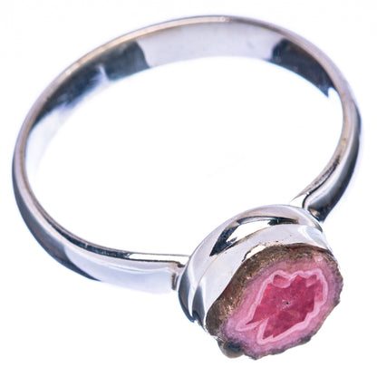 Rare Rhodochrosite Stalactite Ring Size 9 (925 Sterling Silver) R2984