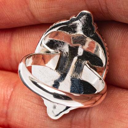 Pink Triplet Opal Ring Size 6 (.925 Sterling Silver)