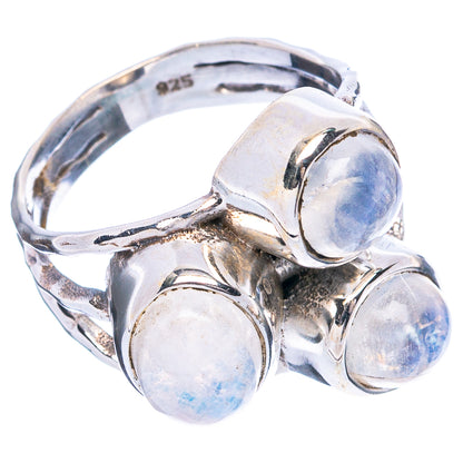 Rainbow Moonstone Ring Size 6.5 (925 Sterling Silver) R4789