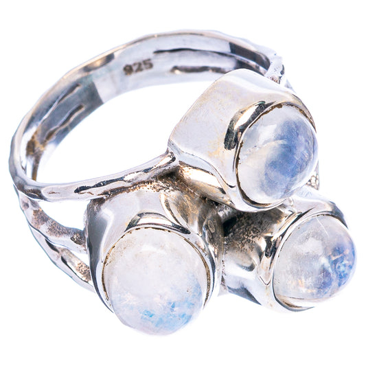 Rainbow Moonstone Ring Size 6.5 (925 Sterling Silver) R4789