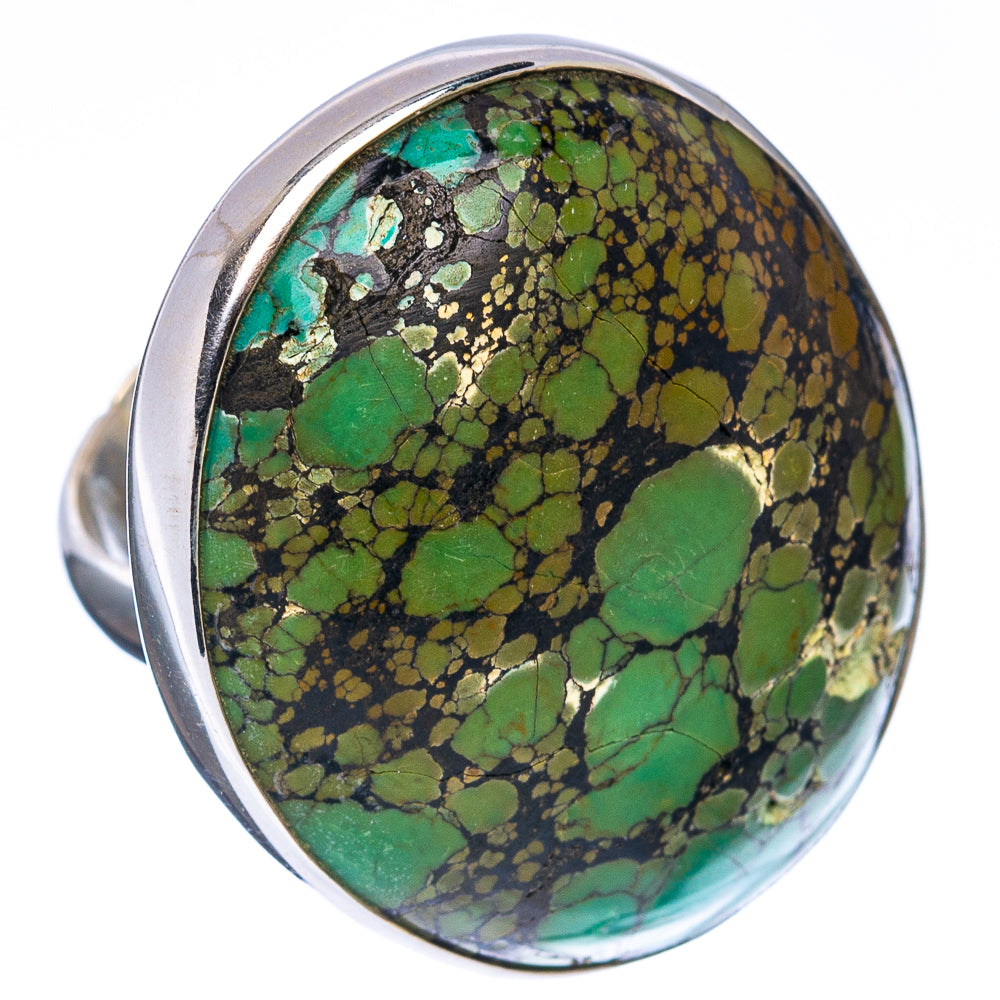 Premium Tibetan Turquoise Ring Size 6 Adjustable (.925 Sterling Silver)