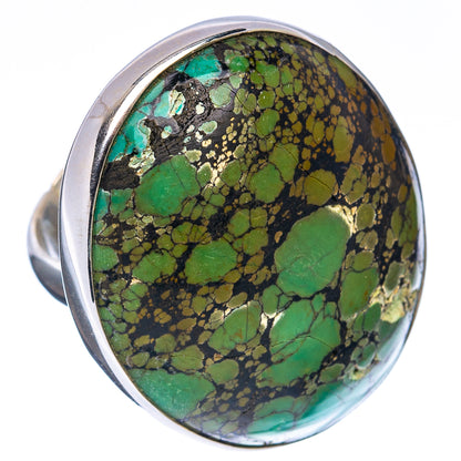 Premium Tibetan Turquoise Ring Size 6 Adjustable (.925 Sterling Silver)