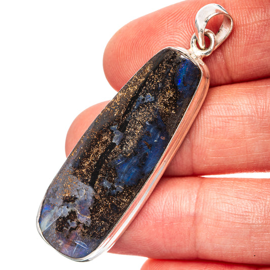 Boulder Opal Pendant 2 1/8" (.925 Sterling Silver)