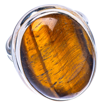 Tiger Eye Ring Size 7.25 (925 Sterling Silver) R1454