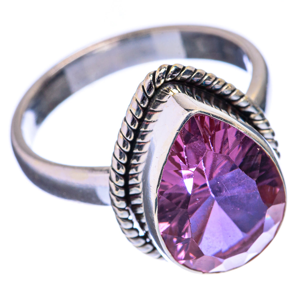 Faceted Color Change Alexandrite (Lab.) Ring Size 8 (925 Sterling Silver) R142628