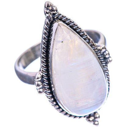 Rainbow Moonstone Ring Size 8.25 (925 Sterling Silver) R143107