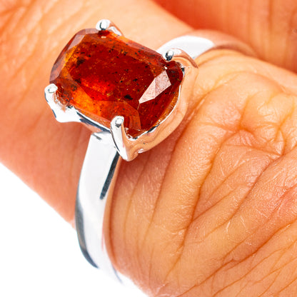 Orange Kyanite Ring Size 6 (.925 Sterling Silver)