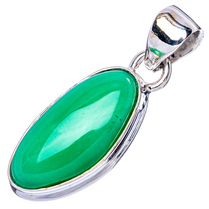 Chrysoprase Pendant 1 1/4" (925 Sterling Silver) P42452