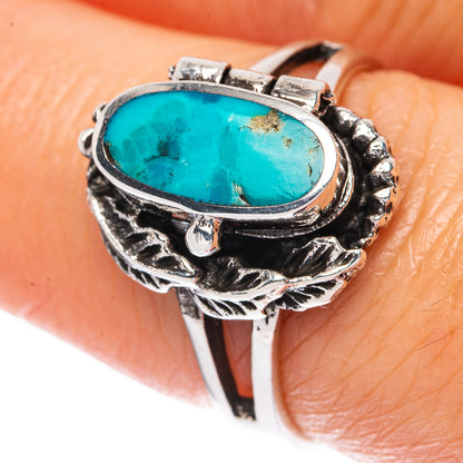 Rare Arizona Turquoise Ring Size 7.75 (925 Sterling Silver) R3252