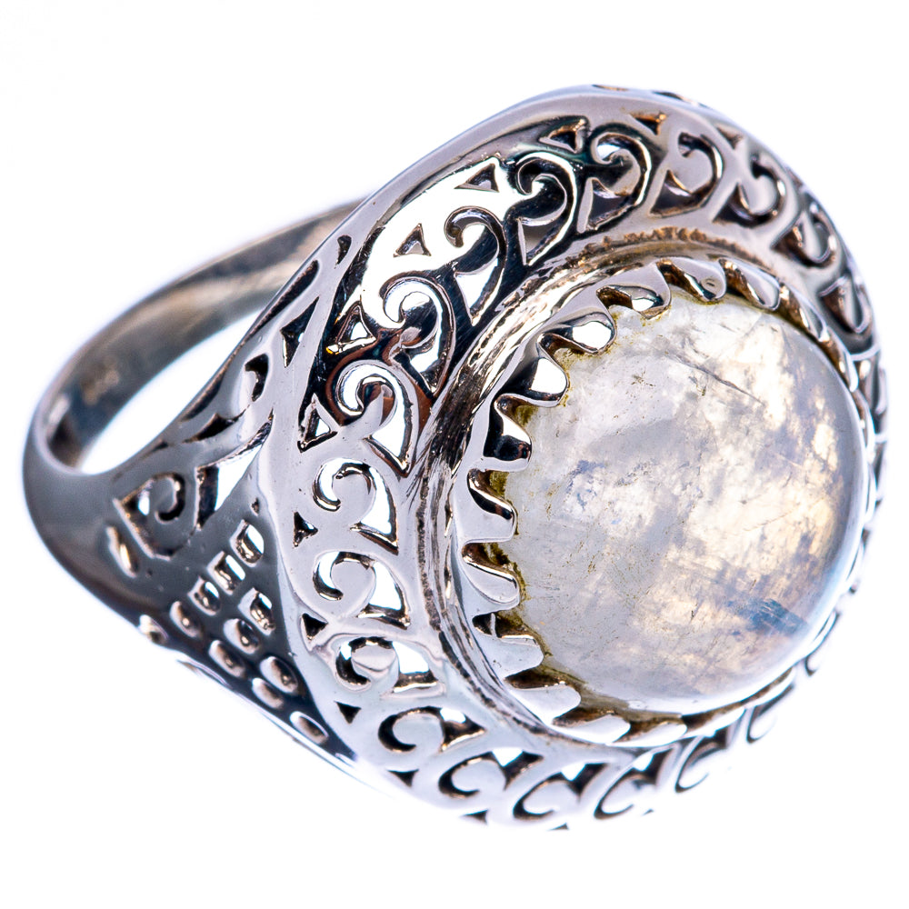 Large Rainbow Moonstone Ring Size 6.75 (925 Sterling Silver) R146485