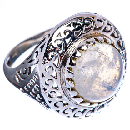 Large Rainbow Moonstone Ring Size 6.75 (925 Sterling Silver) R146485
