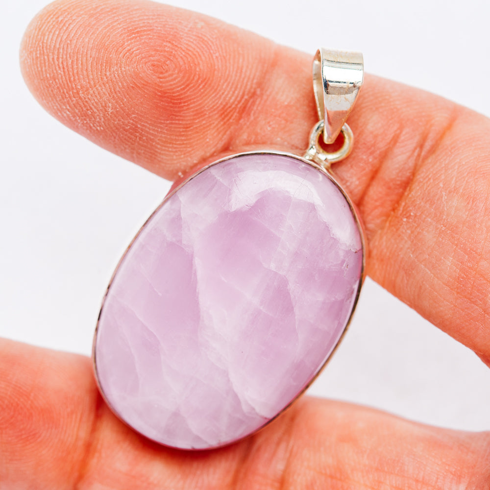 Premium Kunzite Pendant 1 3/4" (.925 Sterling Silver)
