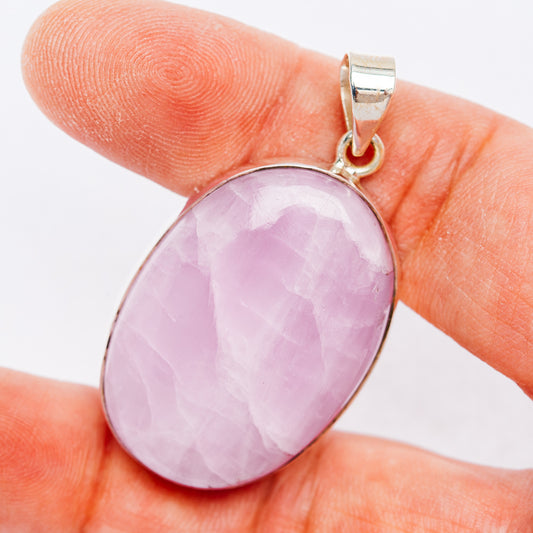 Premium Kunzite Pendant 1 3/4" (.925 Sterling Silver)