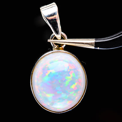 Premium Ethiopian Opal Pendant 1" (.925 Sterling Silver)