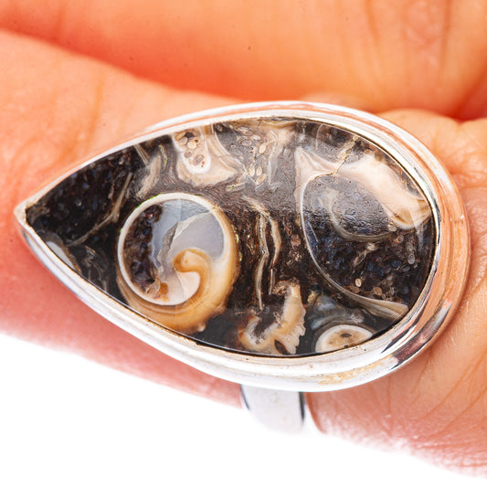 Turritella Agate Ring Size 5.75 (925 Sterling Silver) R1674