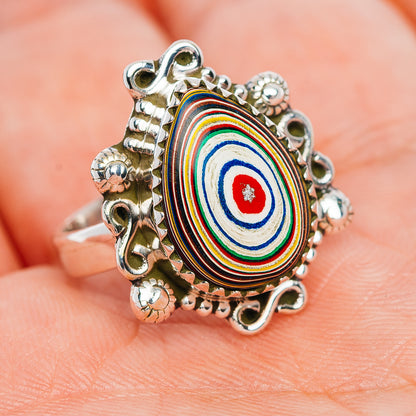Premium Fordite Ring Size 6 (.925 Sterling Silver)